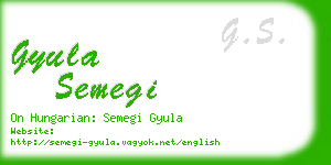 gyula semegi business card